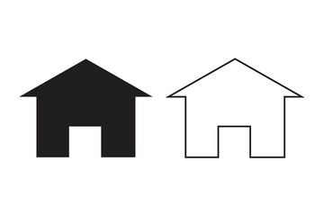 Minimal Line House Symbol Design
