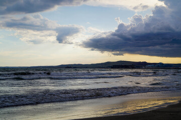 he calm blue tones of the Mediterranean seen from D&ouml;rtyol beach.