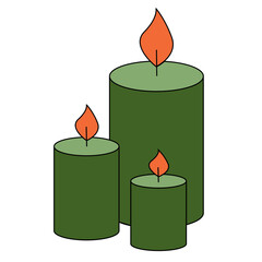 Candle Composition Illustration  Cozy Minimalist Candlelight Design