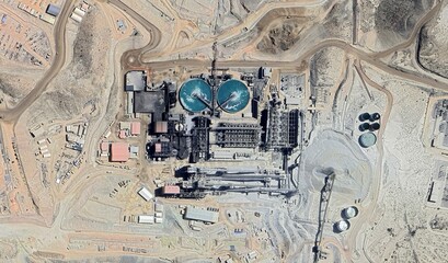 Cerro Verde Copper Mine, Peru: High-Resolution Aerial View of Massive Open-Pit Mining and Andean Industrial Landscape
