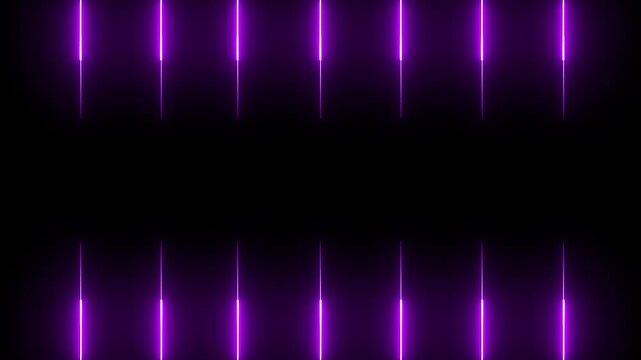 Glowing red neon lines moving up down and intersecting at middle on black screen, smooth loop motion animation	