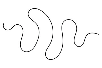 abstract hand drawn wave curved squiggly line icon. vector illustration.