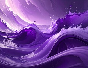 Abstract purple waves with a surreal and artistic aesthetic, perfect for backgrounds