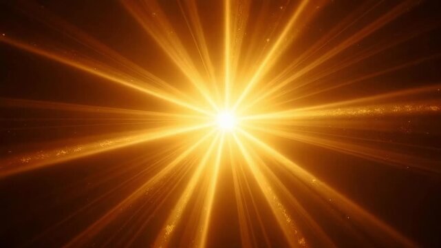 Dynamic gold light rays burst from center, creating a powerful energetic effect, perfect for adding drama, excitement, and visual impact to your project