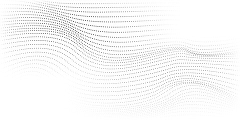 Black and white halftone dots pattern. abstract vector background