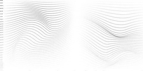 Black and white halftone dots pattern. abstract vector background