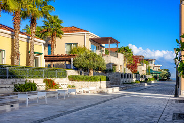 luxury Portonovi resort streets in Montenegro