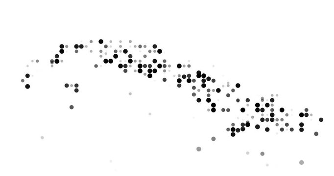 Data Motion Visualization of Cuba Map with Particles
