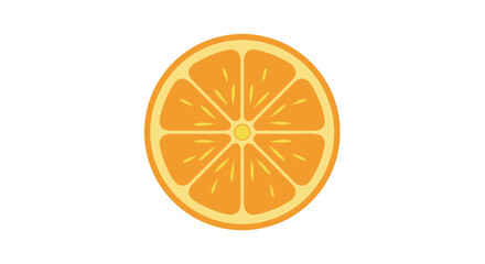 Freshly Sliced Orange Fruit Showing Internal Segments.