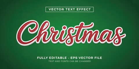 Naklejka na ściany i meble Merry christmas text effect  Naklejka na ściany i meble Merry christmas text effect