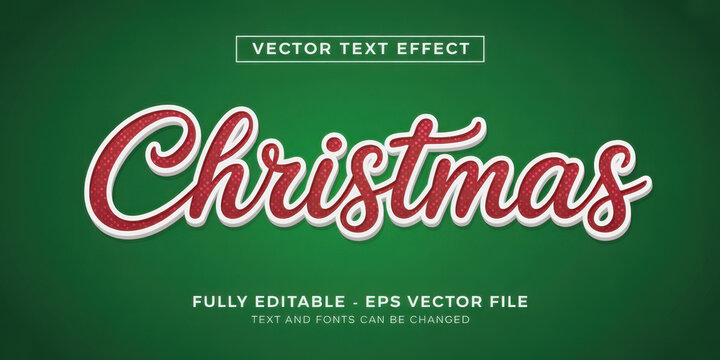 Merry christmas text effect
