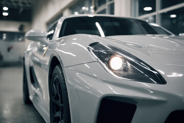 Close-up of woven fiberglass cloth in resin with smooth rectangular badge recess and empty margin