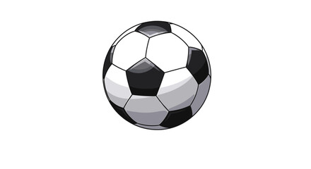 Fototapeta premium A graphic illustration of a classic soccer ball, featuring black pentagons and white hexagons on a transparent background.