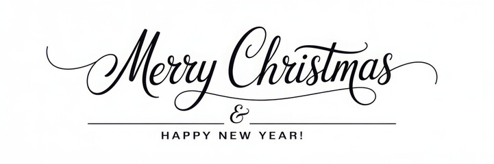 Merry Christmas hand lettering isolated. Vector illustration
