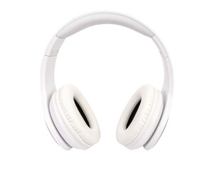 Professional Pair of White Headphones on White Background for Creative Projects