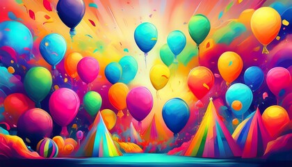birthday background theme bright colors
