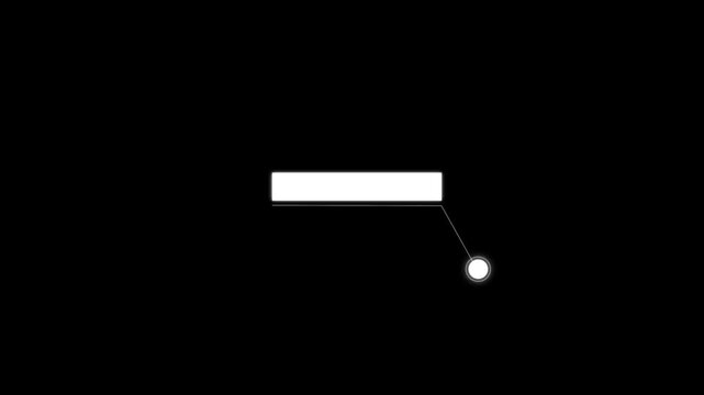 White Line Diagram with Circle on Black Background abstract