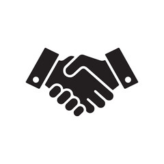 Handshake Icon Vector Illustration – Business Partnership, Agreement, and Collaboration Symbol, Teamwork and Unity Concept Design for Corporate, Contract, Trust, and Professional Deal Graphics
