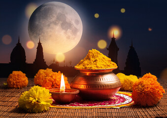 Moon on the auspicious day of Karthika Pournami
