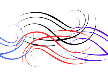 Colorful swirl isolated on transparent background for design element use