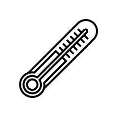 Outline drawing of thermometer on transparent background
