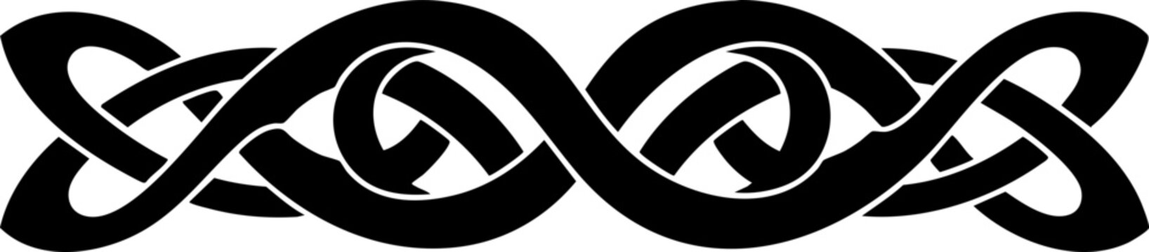 Timeless black Celtic knot design evokes heritage and intricate artistry perfect for cultural projects and elegant branding applications