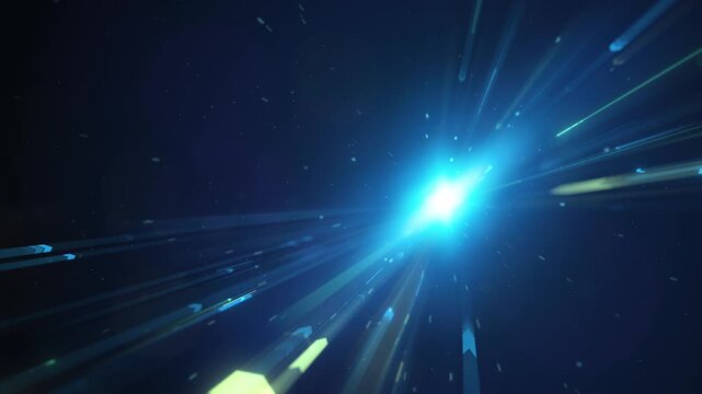Animated Arrows Moving Forward in a Futuristic 3D Space. Animation loop symbolizing innovation, progress, and technology growth. Dynamic arrows depicting boost in business performance and leadership