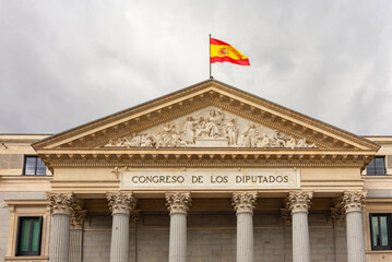 Palace of Parliament (Congress of Deputies) of Spain in Madrid