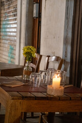 Venice – Restaurant Terrace with Candle