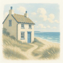 Charming Coastal Cottage by the Sea with Scenic Landscape View