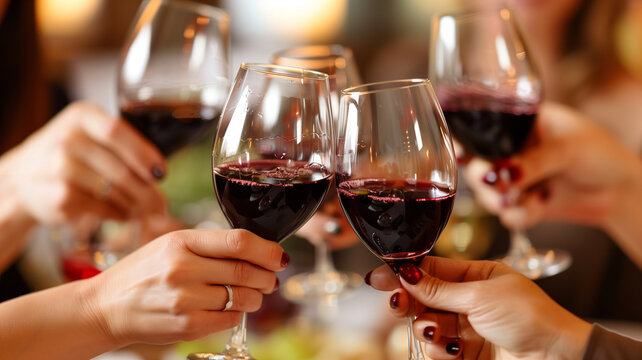 Brindis con copas de vino