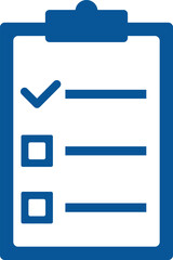 Checklist and checkmark icon for task management and completion