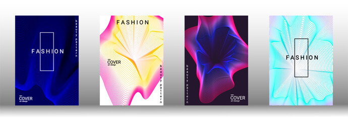 Trendy gradient composition with fluid abstract forms. A versatile and modern design for covers, banners, or creative projects. Editable vector illustration with bold, stylish colors