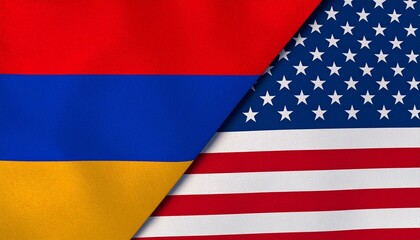 Armenian and American flags
