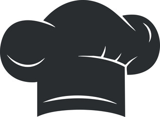 Graphic illustration of a chef hat symbolizing culinary profession and cooking expertise