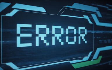 Error message screen digital display technical failure system warning computer problem alert signal 95