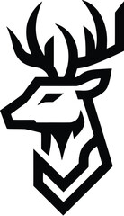 lines deer logo design