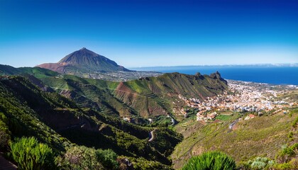 vacation on tenerife view at san cristobal de la laguna and teide volcano from anaga national park © John