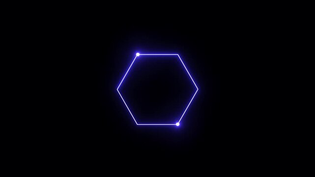 Video overlay glowing hexagonal grid on black background for futuristic concept looped animation 4k video . - Powered by Adobe