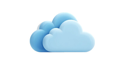 Obraz premium PNG of A stylized blue cloud graphic, symbolizing digital storage and connectivity.