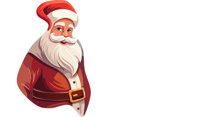 Santa Claus Cartoon Character for Christmas Holiday Greeting Card