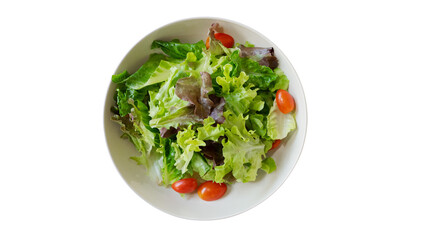 A Fresh and healthy salad in a white bowl