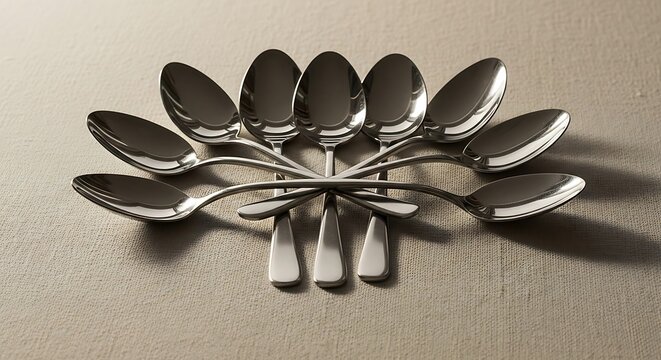 Title: Spoons in a Radial Arrangement
 - Powered by Adobe