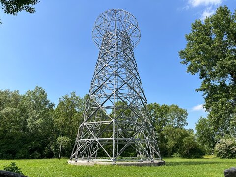 Replica of the Wardenclyffe Tower or Tesla Tower next to Jarun Lake (Zagreb, Croatia) - Replika Wardenclyffovog tornja ili Teslin toranj pored Jarunskog jezera (Zagreb, Hrvatska)