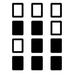 Black and White Square Grid Pattern Displaying Varied Box Styles
