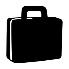 Minimalist Black Business Briefcase with Classic Handle Design for Professional Presentation