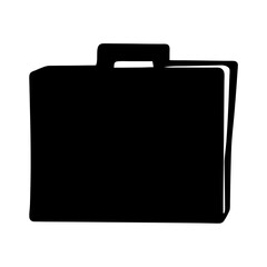 Iconic Black Silhouette of a Classic Briefcase or Suitcase Design