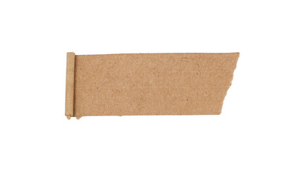 Vintage brown Torn Paper on a Transparent Background, Adhesive paper tape isolated on a white background	
