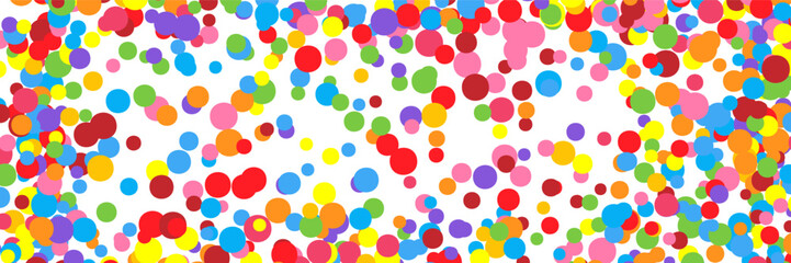 Confetti birthday simple background. Carnival colours falling paper elements isolated