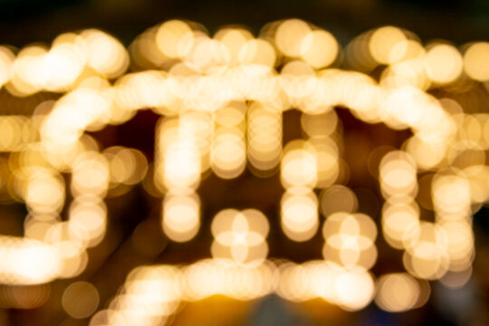 Golden Bokeh Lights Background